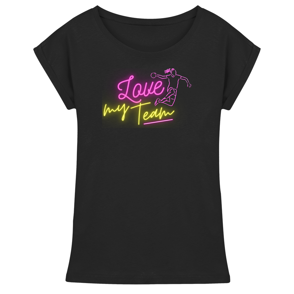 Handball Team Love - Womens Extended Shoulder T-Shirt