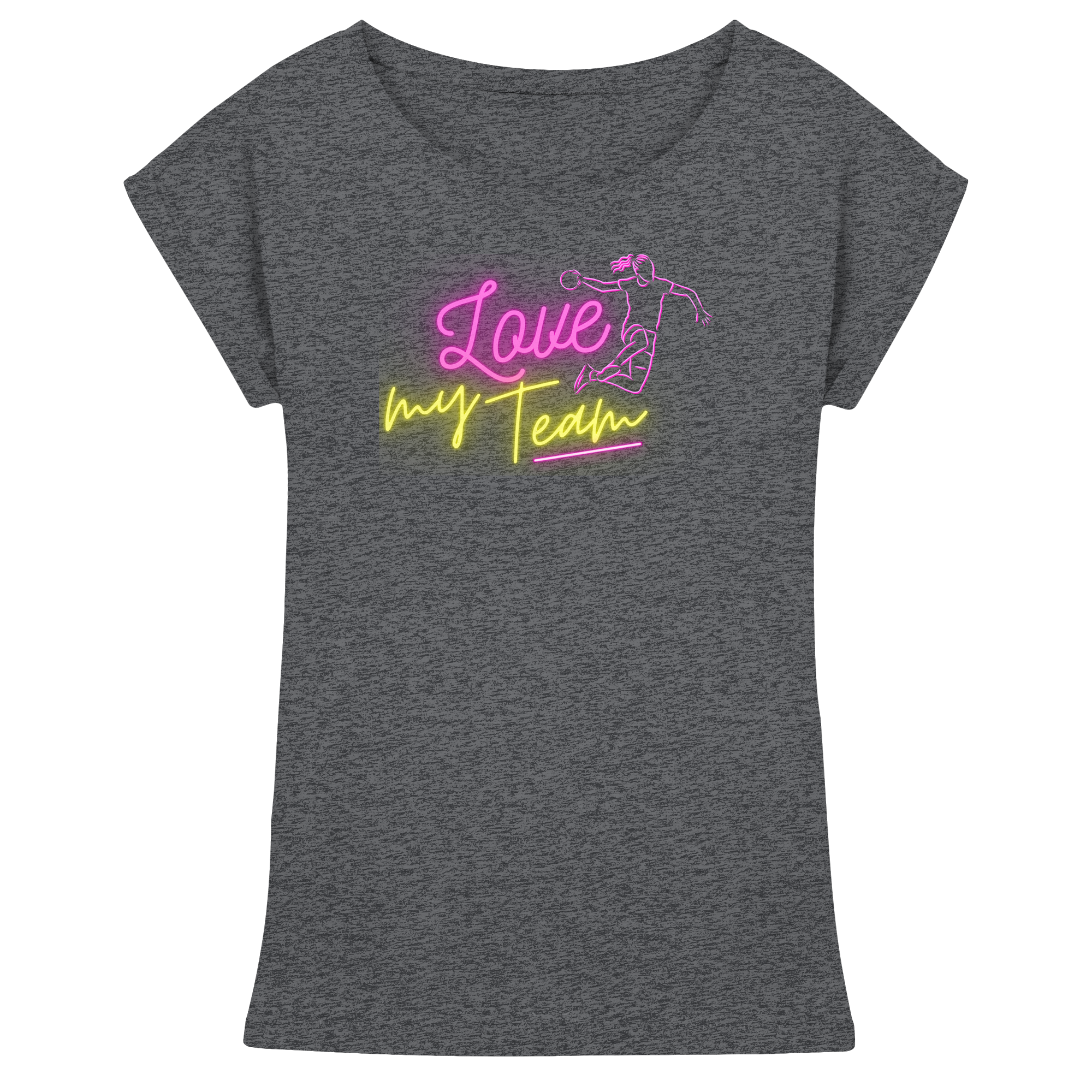 Handball Team Love - Womens Extended Shoulder T-Shirt