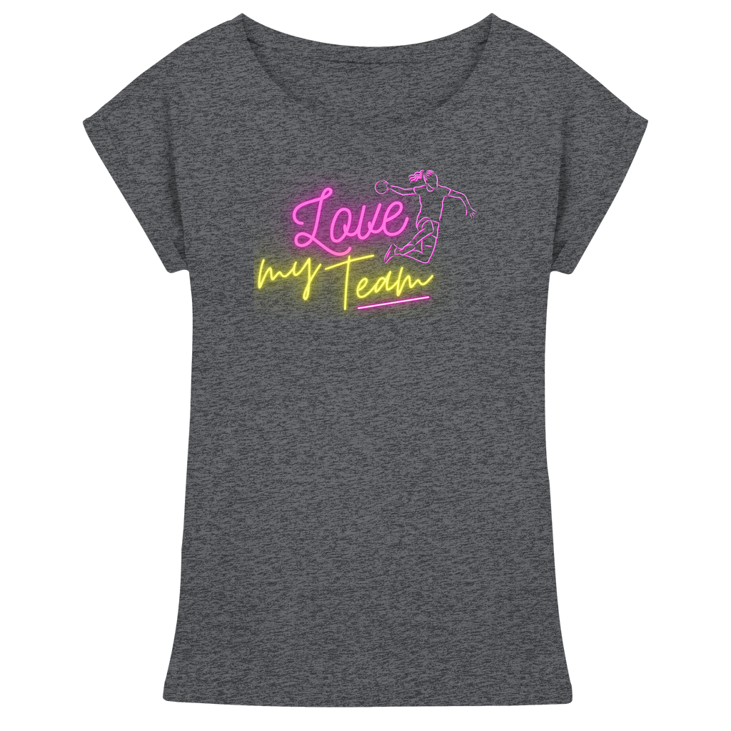 Handball Team Love - Womens Extended Shoulder T-Shirt
