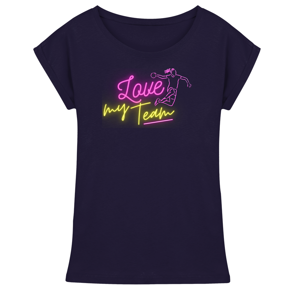 Handball Team Love - Womens Extended Shoulder T-Shirt