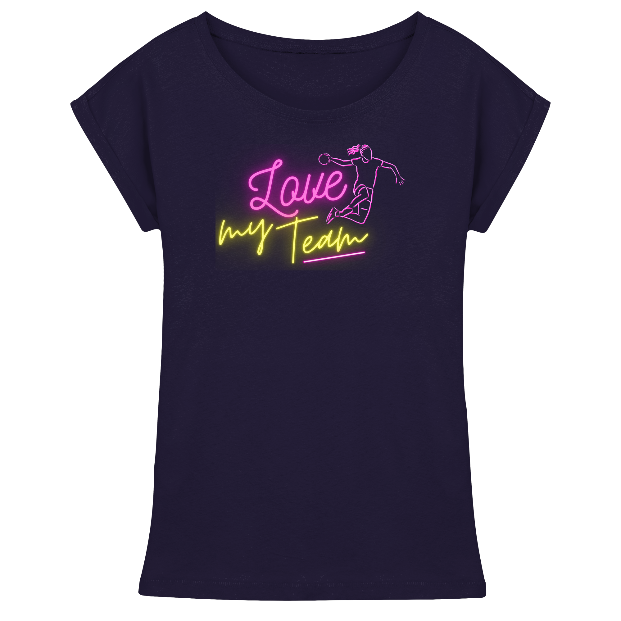 Handball Team Love - Womens Extended Shoulder T-Shirt